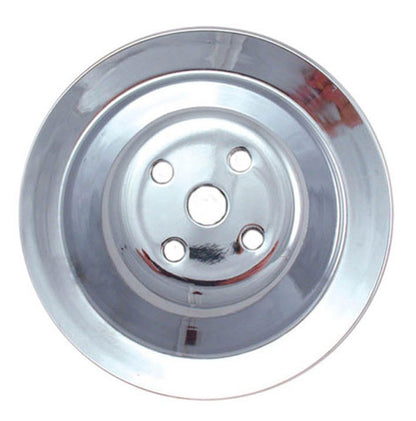 Spectre SB Chevy Double Upper Groove Short Water Pump Pulley - Chrome 4378