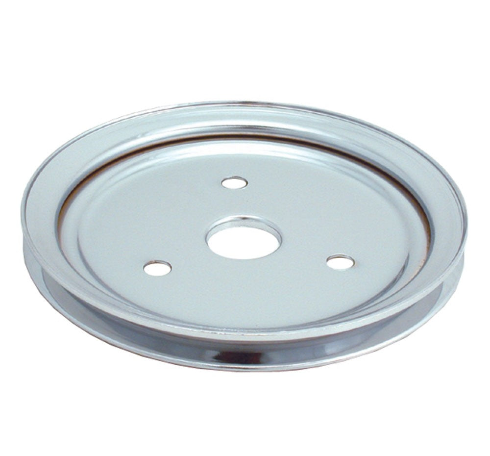 Spectre SB Chevy (w/Short Water Pump) Single Lower Groove Crankshaft Pulley - Chrome 4388