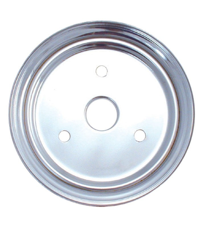 Spectre SB Chevy (w/Short Water Pump) Single Lower Groove Crankshaft Pulley - Chrome 4388
