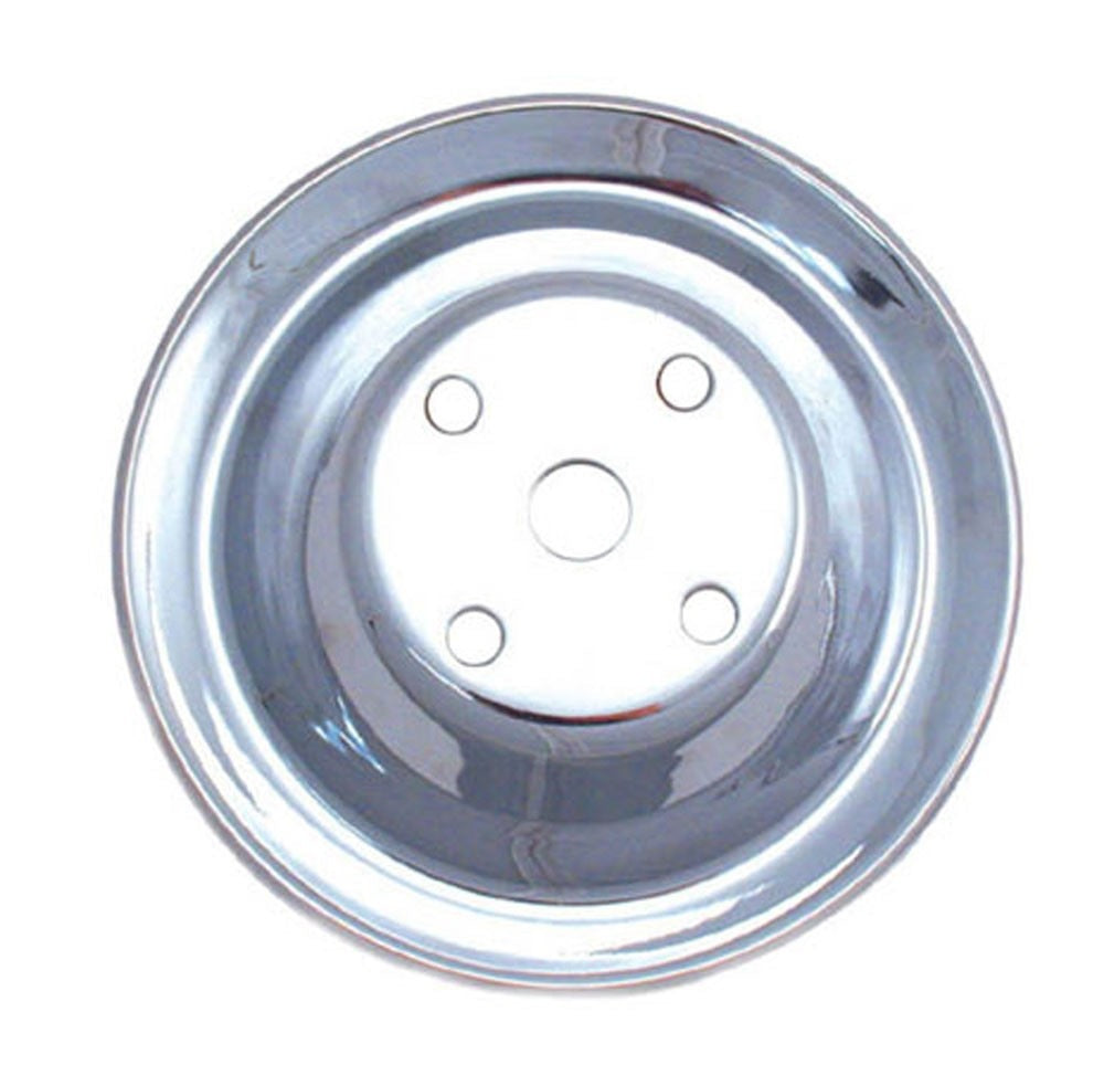Spectre SB Chevy Single Upper Groove Long Water Pump Pulley - Chrome 4408