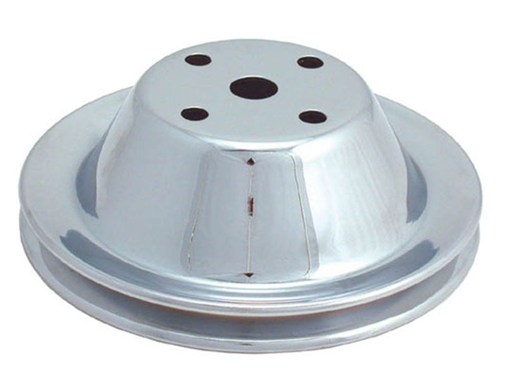 Spectre SB Chevy Single Upper Groove Long Water Pump Pulley - Chrome 4408