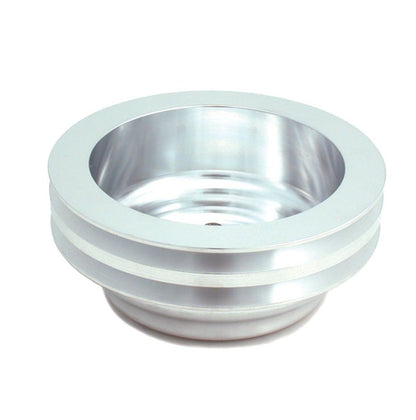 Spectre SB Chevy (w/Long Water Pump) Double Lower Groove Crankshaft Pulley - Aluminum 4439