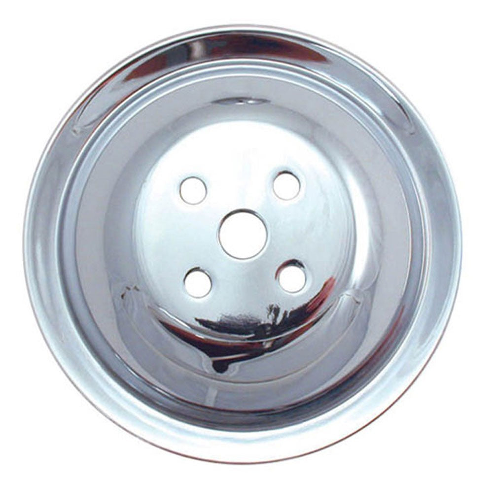 Spectre BB Chevy Double Upper Groove Water Pump Pulley (Short) - Chrome 4458