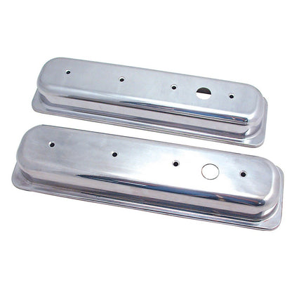 Spectre SB Chevy Center Bolt Short Valve Cover Set - Polished Aluminum 4994