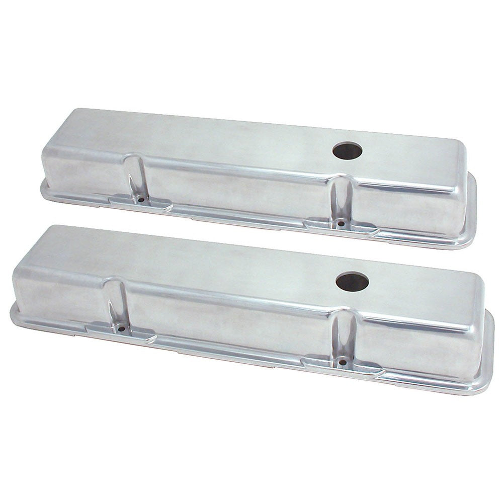 Spectre SB Chevy Short Valve Cover Set - Polished Aluminum 4996