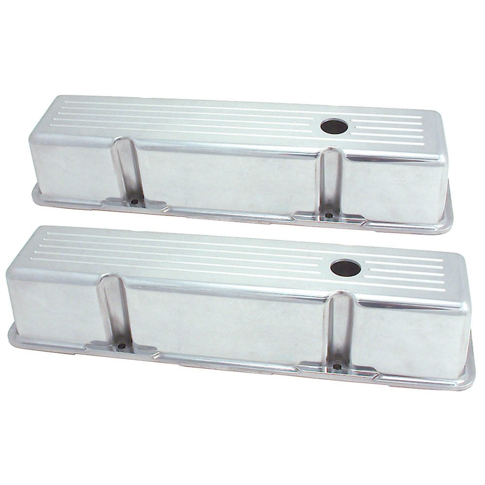 Spectre SB Chevy Tall Ball Milled Valve Cover Set - Polished Aluminum 5000