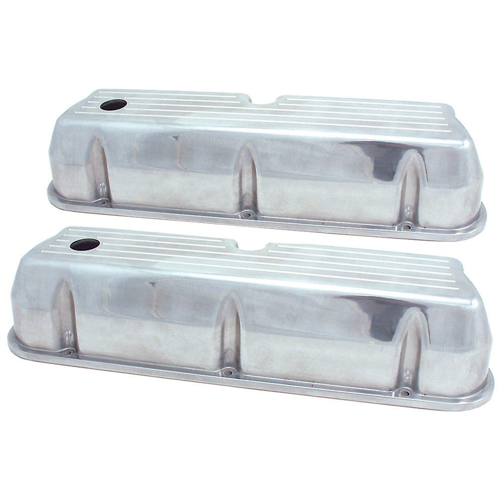 Spectre SB Ford Tall Ball Milled Valve Cover Set - Polished Aluminum 5019