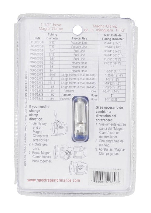 Spectre Magna-Clamp Hose Clamp 1-1/2in. - Blue 5166
