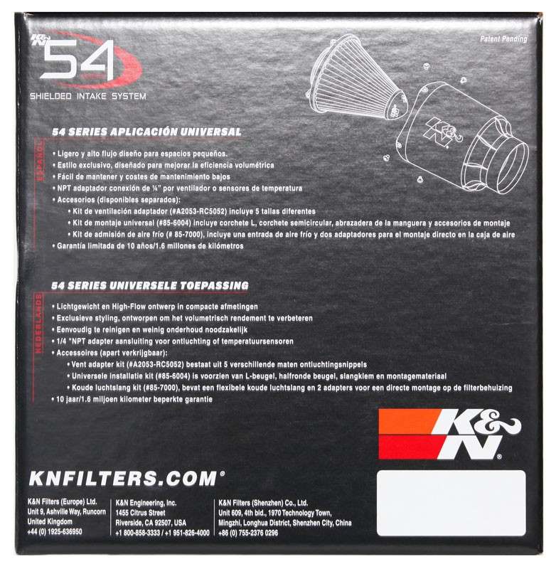 K&N Engineering K&N Orion Universal Air Cleaner Assembly 54-5000