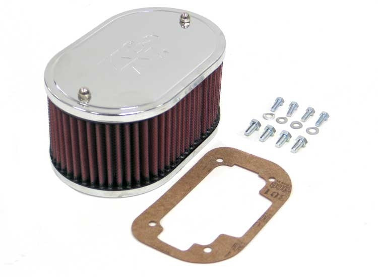 K&N Engineering K&N Custom Oval Race Filter Red 7in O/S L x 4.5in O/S W x 3.5in H 56-1040