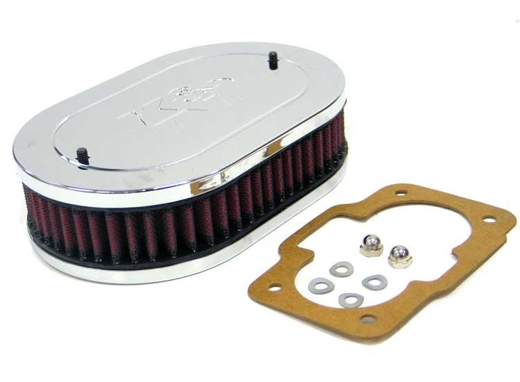 K&N Engineering K&N Custom Racing Assembly Oval Red 7in O/S Length - 4.5in O/S Width - 1.75in Height 56-1110