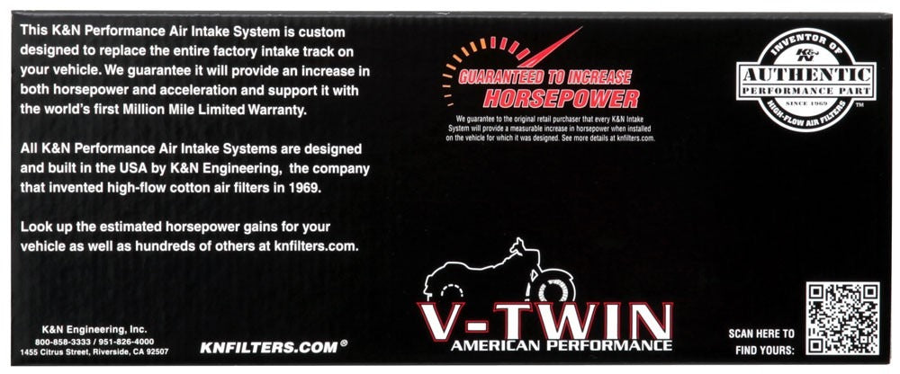 K&N Engineering K&N 08-17 Harley Davidson Touring 96 CI / 103 CI Performance Intake Kit 57-1131P