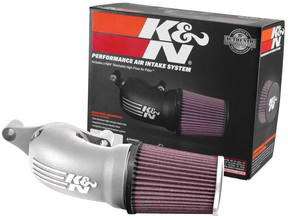 K&N Engineering K&N 17-18 Harley Davidson Touring Models Performance Air Intake System Silver 57-1139S