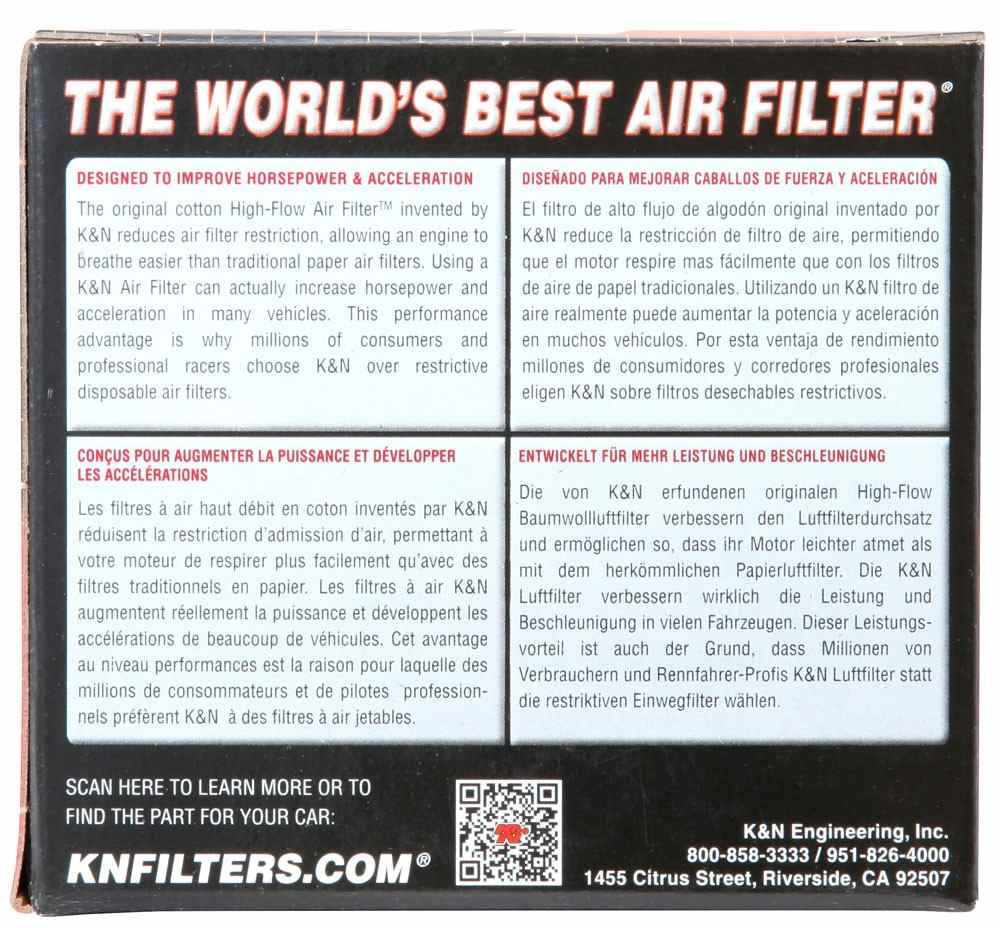 K&N Engineering K&N Marine Flame Arrestor Base 4.5in / O/S Length 0.625in / Height 2.5in / Race Specific - Black 59-2042RK