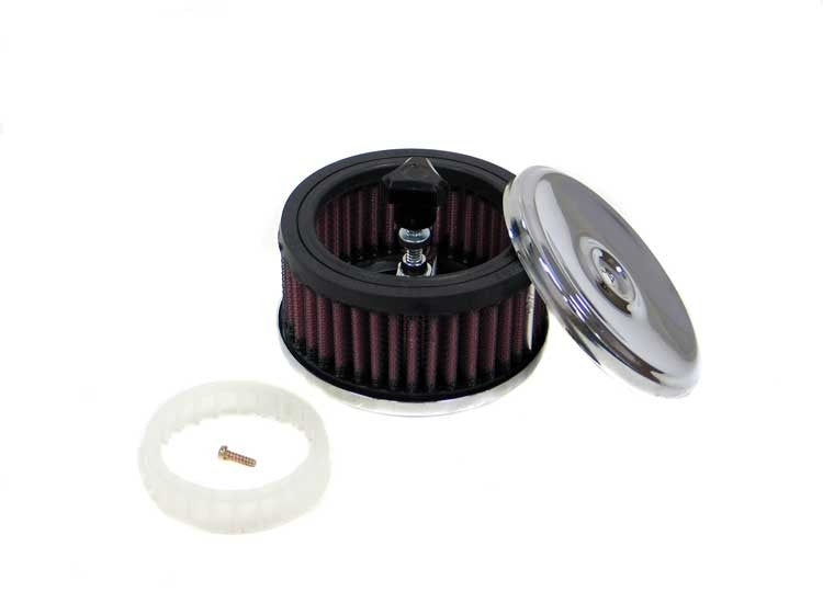 K&N Engineering K&N 4in Round x 3in Overall Height Red Custom Air Cleaner Assembly (for use on Nostalgia Engines) 60-0403