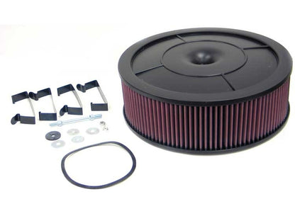 K&N Engineering K&N Round - Red - Size 14in - 5.125in Neck Flange x 4.875in O/A H Flow Control Custom Assembly 61-4030