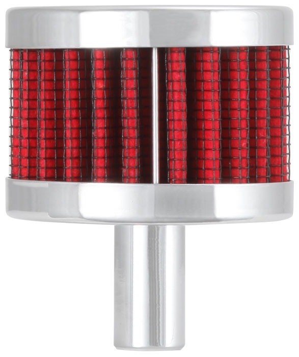 K&N Engineering K&N Steel Base Chrome Top Crankcase Vent Filter 1/2in. Vent / 2in. OD / 1-1/2in. Height 62-1015