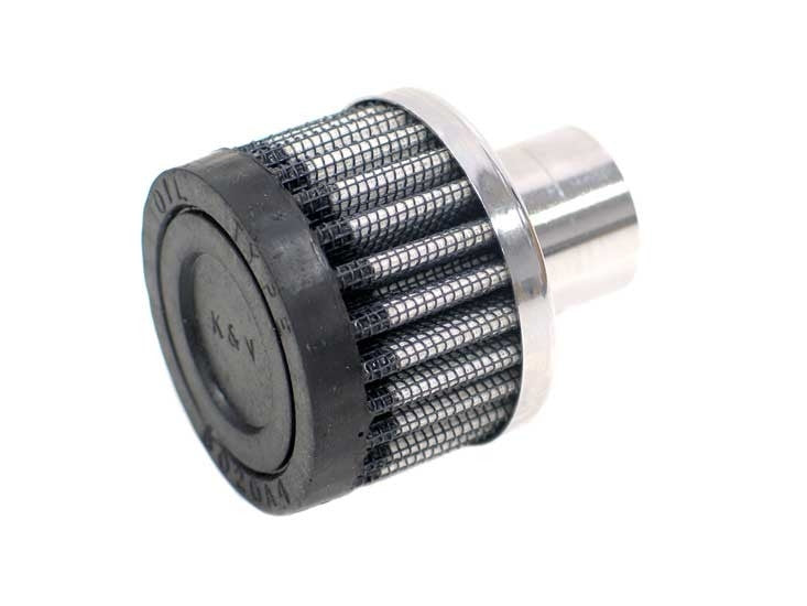 K&N Engineering K&N Steel Base Crankcase Vent Filter/Breather 1in Vent OD x 2in OD x 1.5in Height 62-1040