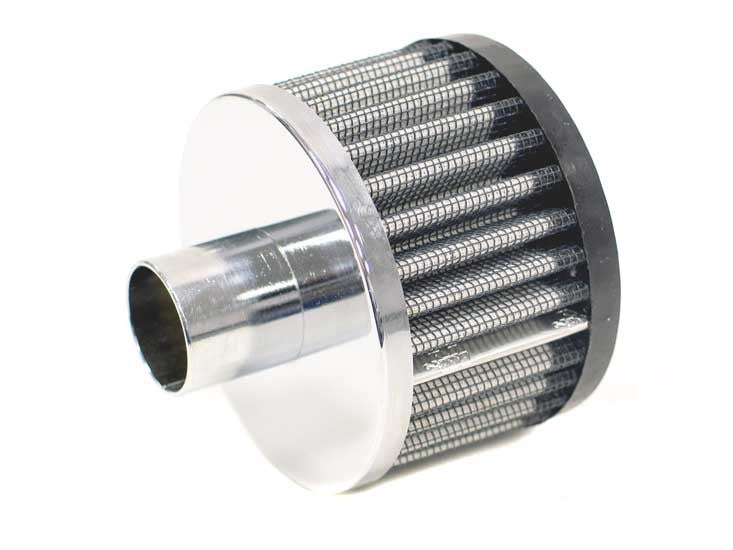 K&N Engineering K&N Steel Base Crankcase Vent Filter 1in Vent OD x 3in OD x 2in Height 62-1080