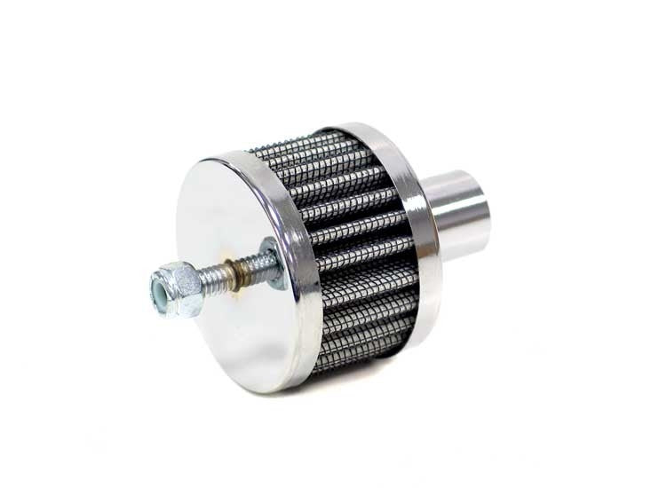 K&N Engineering K&N Steel Base Chrome Top Crankcase Vent Filter 3/4in OD Vent / 2in OD / 1-1/2in H Stud Mount 62-1120