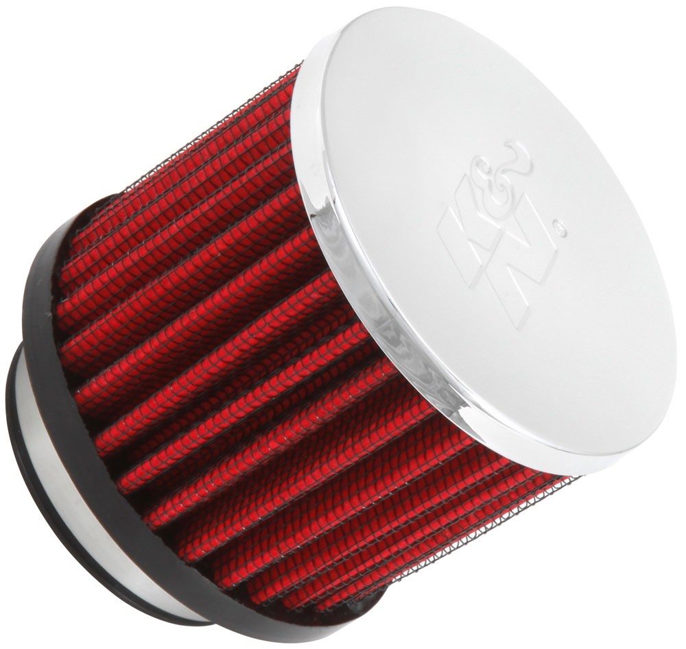 K&N Engineering K&N 1.75in Flange ID x 3in OD x 2.5in H Chrome Finish Rubber Base Crankcase Vent Filter 62-1480