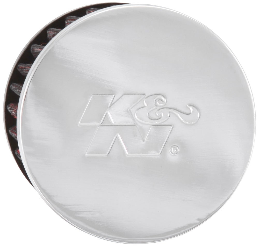 K&N Engineering K&N 1.75in Flange ID x 3in OD x 2.5in H Chrome Finish Rubber Base Crankcase Vent Filter 62-1480