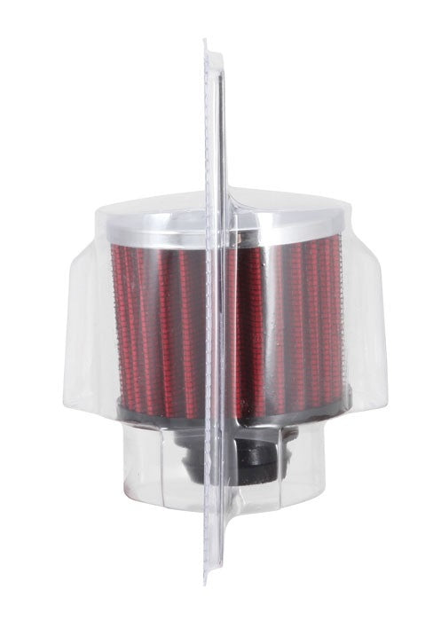 K&N Engineering K&N Rubber Base Chrome Top Push-In Crankcase Vent Filter 3in OD x 2-1/2in H. 62-1490