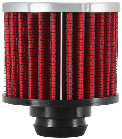 K&N Engineering K&N Rubber Base Chrome Top Push-In Crankcase Vent Filter 3in OD x 2-1/2in H. 62-1490