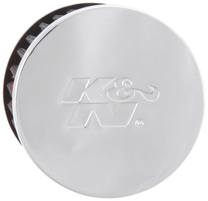 K&N Engineering K&N Rubber Base Chrome Top Push-In Crankcase Vent Filter 3in OD x 2-1/2in H. 62-1490