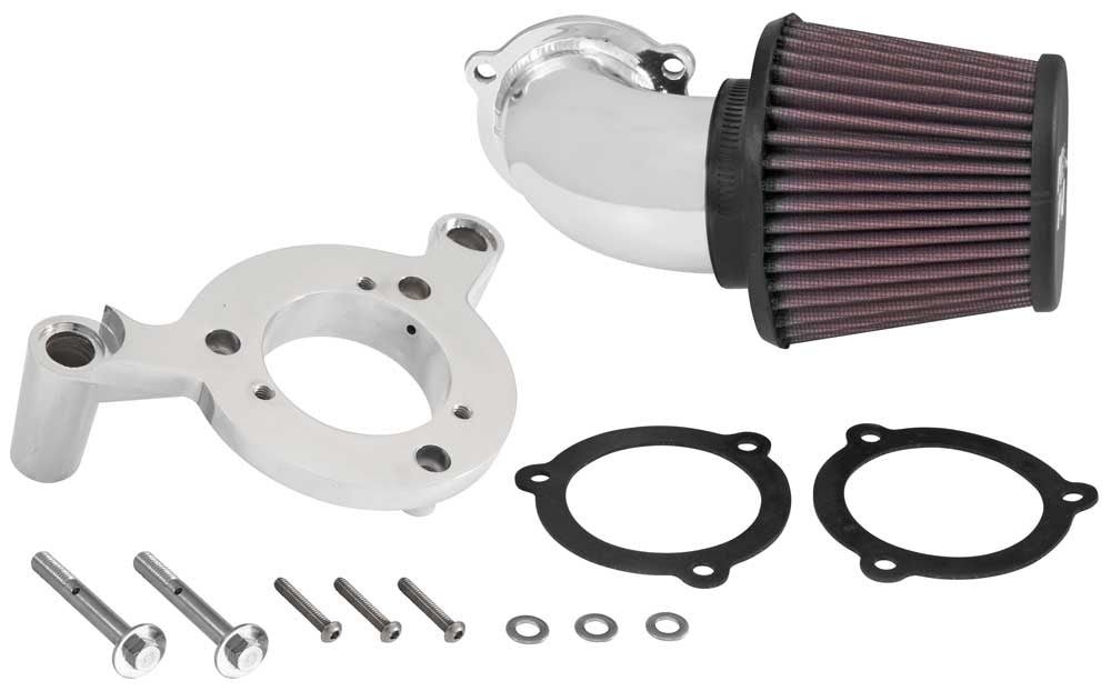 K&N Engineering K&N 01-15 Harley-Davidson Touring 96 / 103 / 08-15 Bright Aircharger Performance Intake 63-1131P