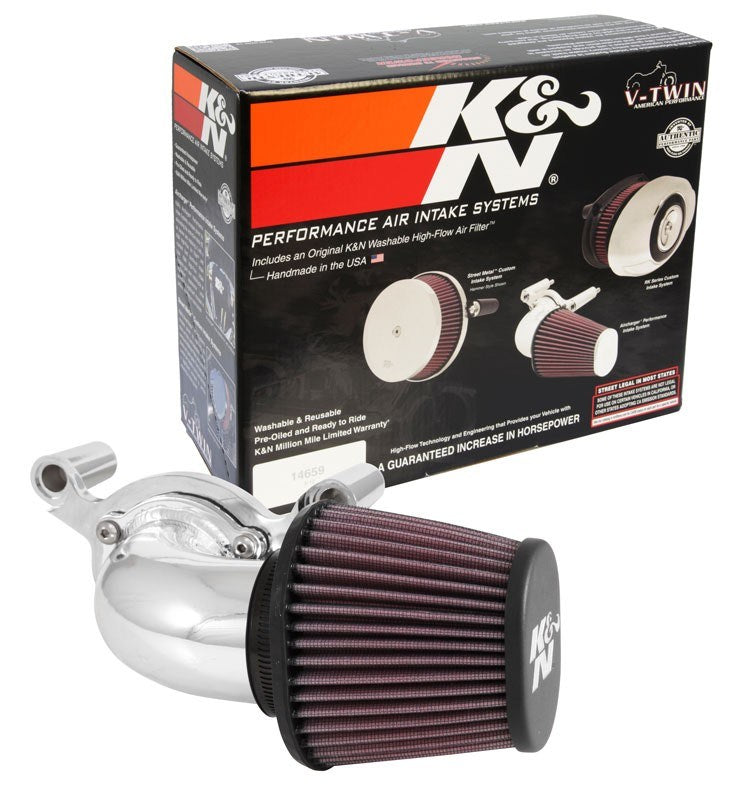 K&N Engineering K&N 01-15 Harley-Davidson Touring 96 / 103 / 08-15 Bright Aircharger Performance Intake 63-1131P