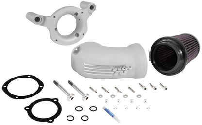 K&N Engineering K&N 01-17 Harley Davidson Softail/Dyna FI Silver Aircharger Performance Intake 63-1137S
