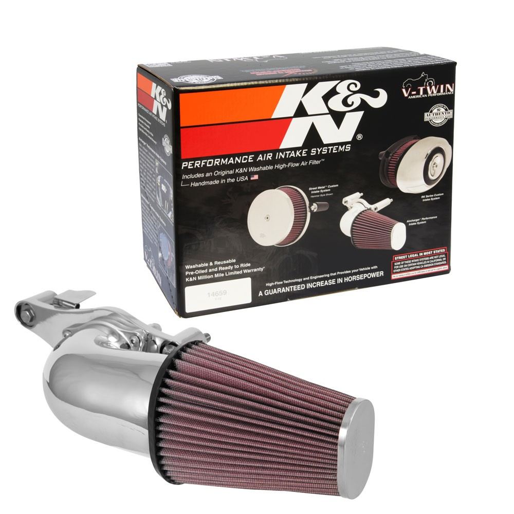 K&N Engineering K&N 2017 Harley-Davidson H/D Touring Models Aircharger Performance Intake - Chrome 63-1138C