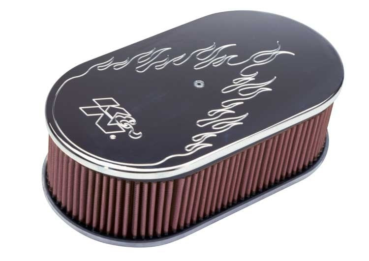 K&N Engineering K&N 15in O/S Length / 8.25in O/S Width / 3in Height Red Oval Custom Assembly 66-1470