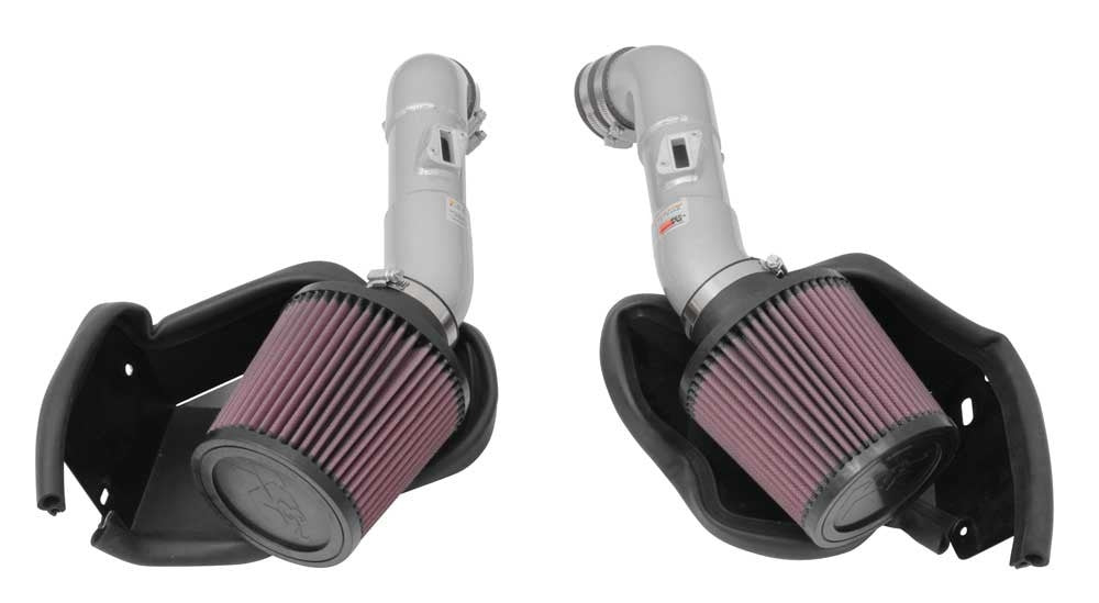 K&N Engineering K&N 14-15 Infiniti Q50 3.7L V6 Dual Silver Typhoon Short Ram Intakes 69-7083TS
