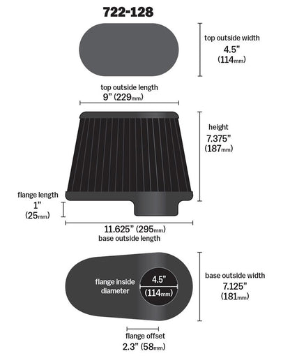 Airaid Dodge 5.9/6.7L DSL / Ford 6.0L DSL Kit Replacement Air Filter 722-128