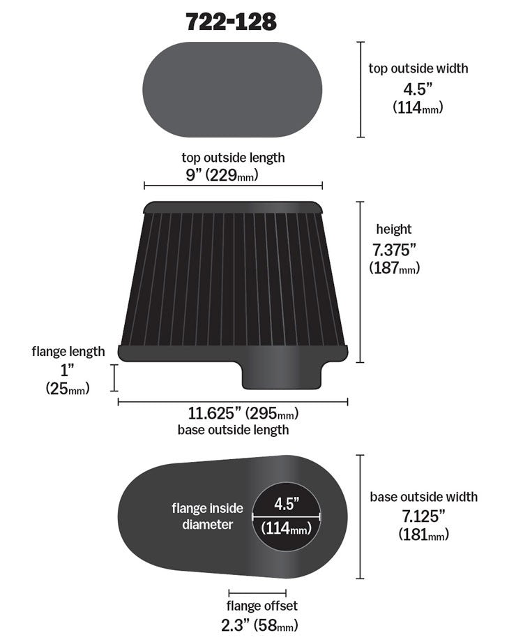 Airaid Dodge 5.9/6.7L DSL / Ford 6.0L DSL Kit Replacement Air Filter 722-128