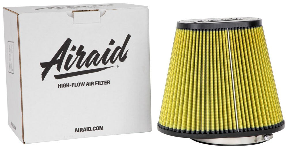 Airaid Universal Air Filter - Cone 6in FLG x 10-3/4x7-3/4in B x 7-1/4x4-3/in T x 9in H - Synthaflow 724-472
