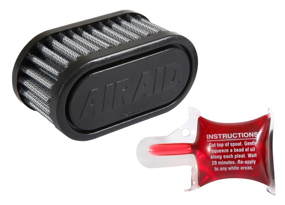 Airaid Rubber Top 1in ID - Push On 4in x 2in Oval OD 2in Tall Breather Filter 771-481