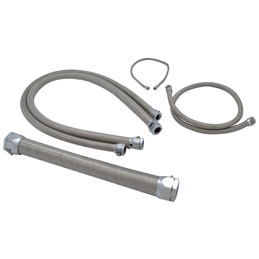 Spectre Magna-Pak SS Radiator Flex Hose Kit 19in. - Chrome 7718