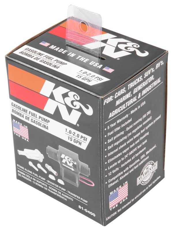 K&N Engineering K&N Performance Electric Fuel Pump 1-2 PSI 81-0400