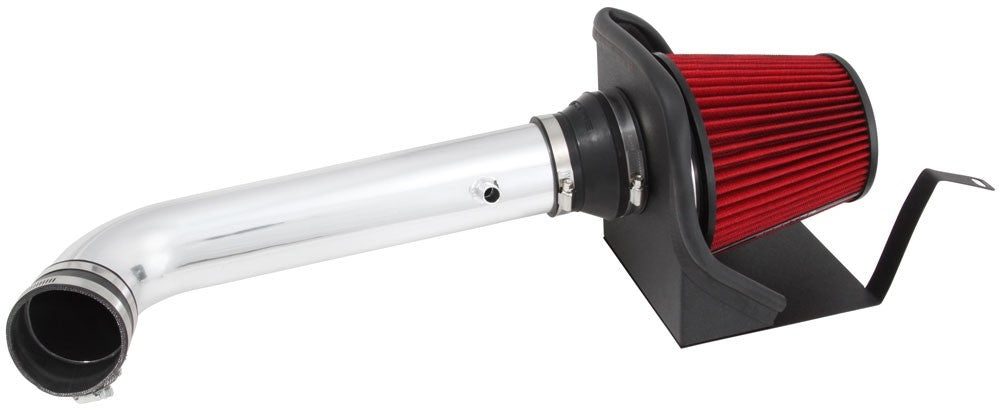 Spectre 12-16 Jeep Wrangler V6-3.6L F/I Air Intake Kit - Polished w/Red Filter 9007