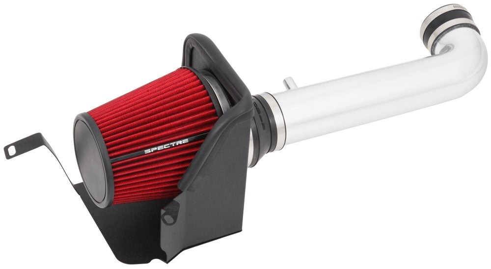 Spectre 12-16 Jeep Wrangler V6-3.6L F/I Air Intake Kit - Polished w/Red Filter 9007