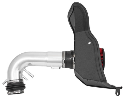 Spectre 15-17 Ford Mustang GT 5.0L V8 F/I Air Intake Kit - Polished w/Red Filter 9031