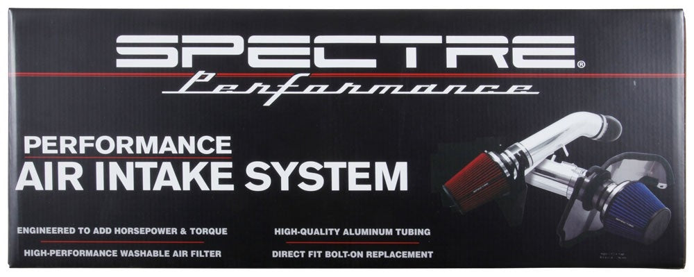 Spectre 15-18 Ford Edge V6-3.5L F/I Air Intake Kit - Polished w/Red Filter 9070