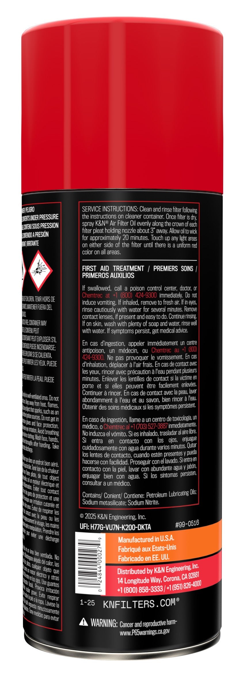 K&N Engineering K&N 12.25 oz. Aerosol Air Filter Oil 99-0516
