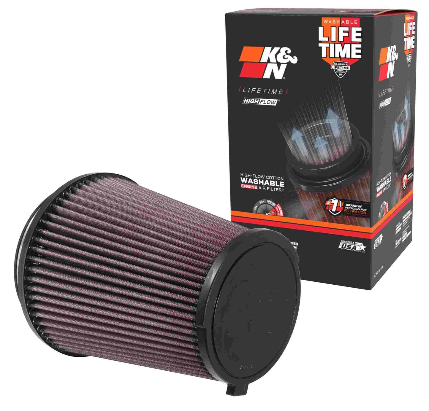 K&N Engineering K&N 16-17 Ford Mustang Shelby V8-5.2L F/l Replacement Drop In Air Filter E-0649