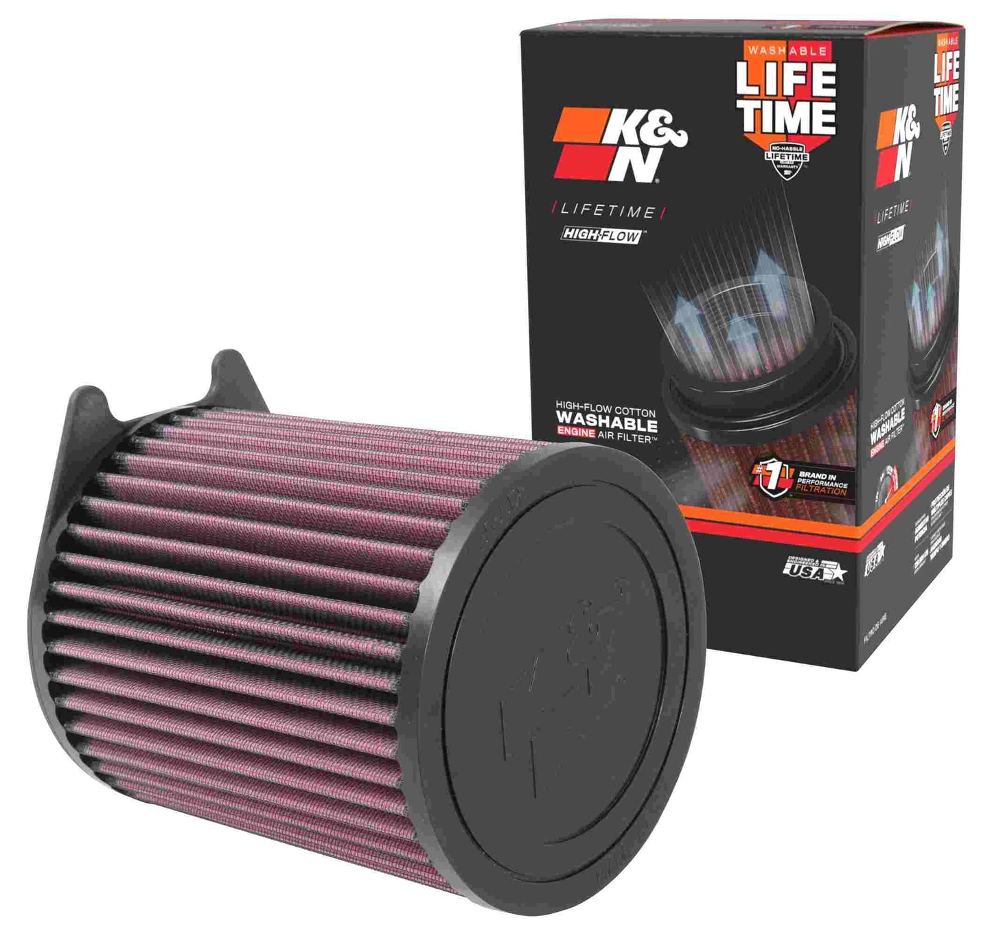 K&N Engineering K&N Replacement Round Straight Air Filter for 14-15 Mercedes Benz A45/CLA45/GLA45 AMG 2.0L E-0661