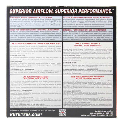 K&N Engineering K&N Replacement Air Filter FORD TRUCKS; 1963-86 E-1040