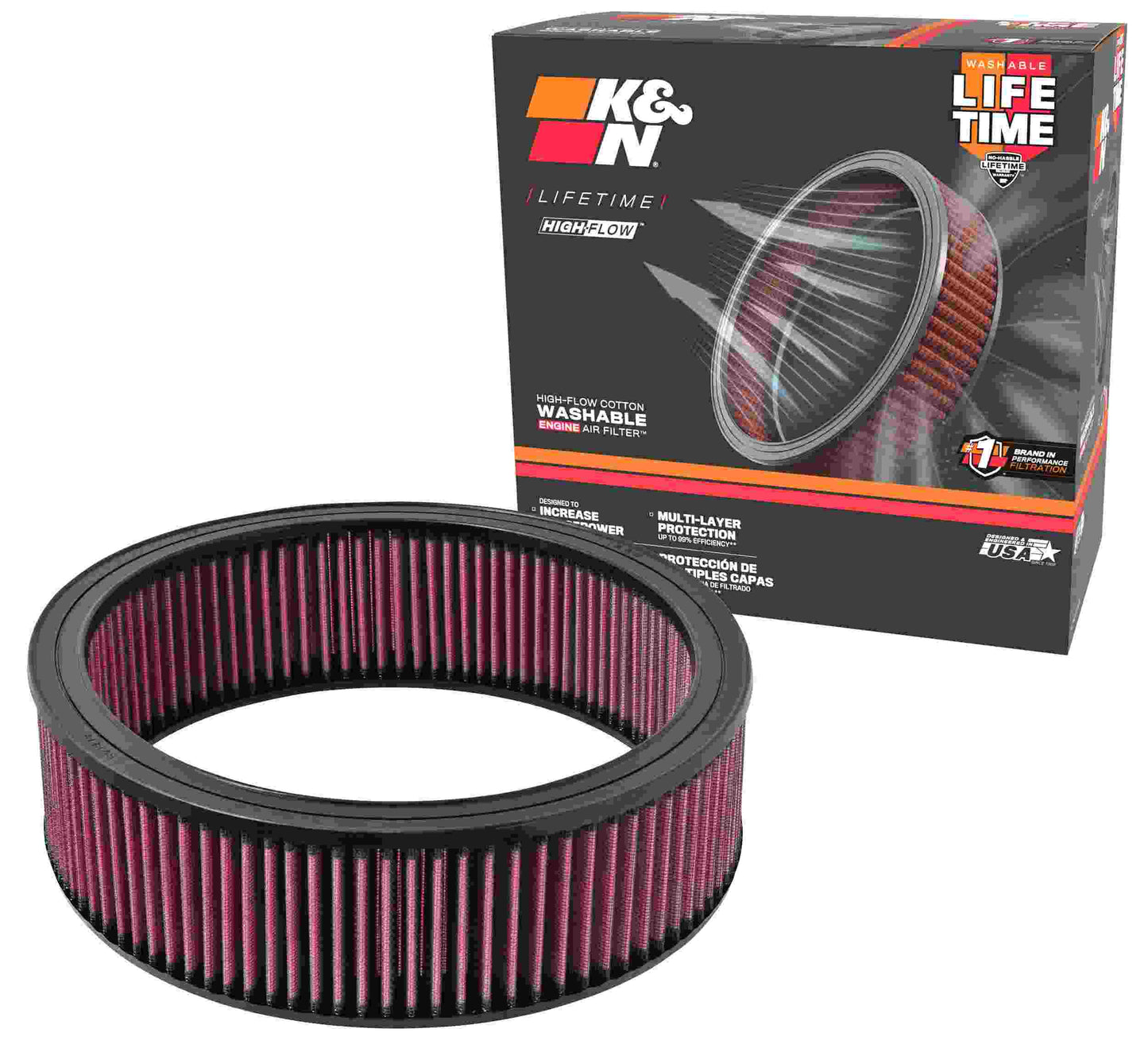 K&N Engineering K&N Replacement Air Filter GM CARS & TRUCKS, 1968-97 E-1500